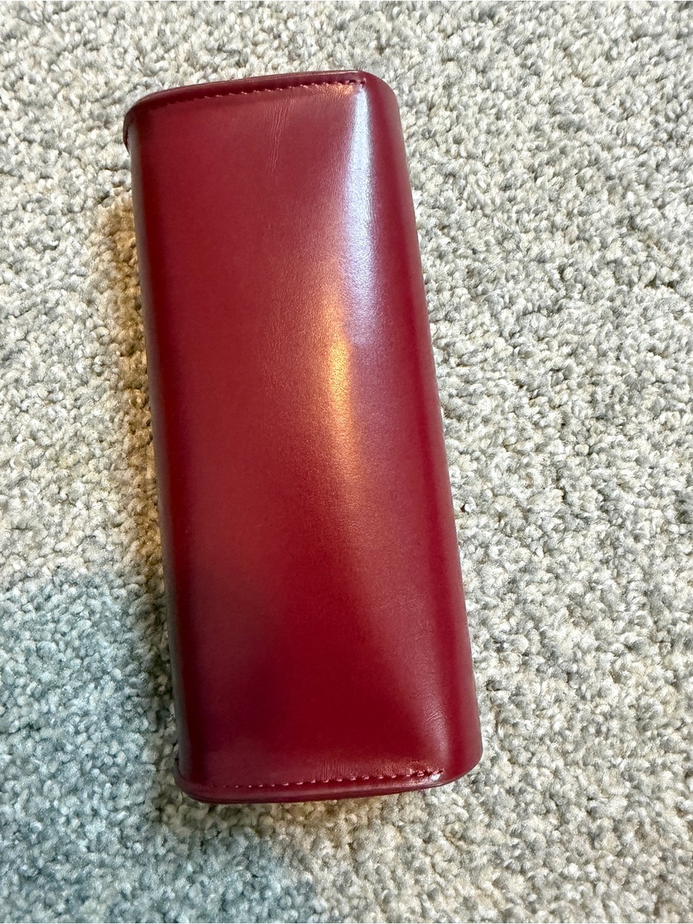 Gucci Men's Wine Red Leather Eyewear Case - Picture 2 of 3